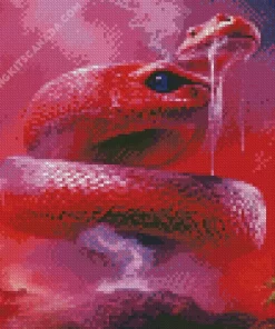 Pink Snake Diamond Painting