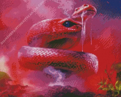 Pink Snake Diamond Painting