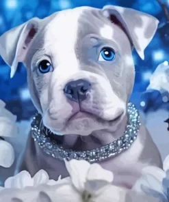 Staffy With Blue Eyes Diamond Painting