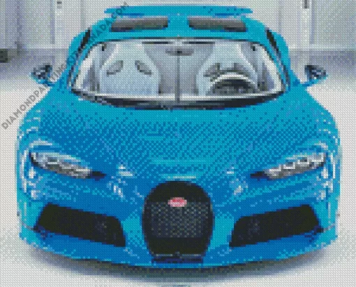 Super Blue Car Diamond Painting