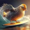 Surfing Chicken Diamond Painting