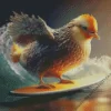 Surfing Chicken Diamond Painting