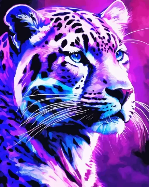 Tiger Purple Face Diamond Painting