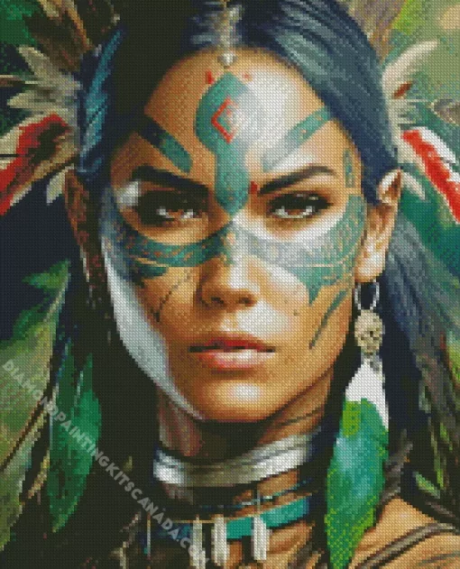 Tribal Face Lady Diamond Painting