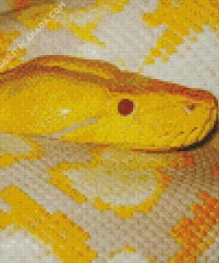 Yellow Burmese Python Diamond Painting