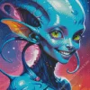 Blue Alien Diamond Painting