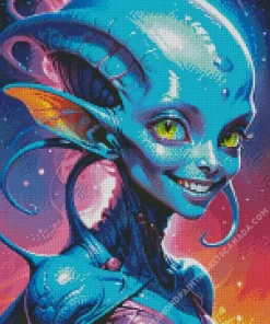 Blue Alien Diamond Painting