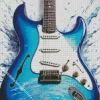 Blue Electric Guitar Diamond Painting