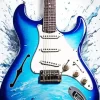 Blue Electric Guitar Diamond Painting