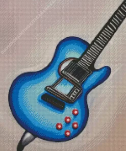 Blue Guitar Diamond Painting