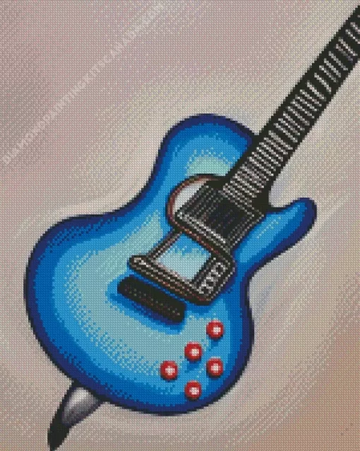 Blue Guitar Diamond Painting