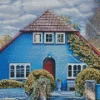 Blue House Diamond Painting