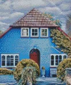 Blue House Diamond Painting