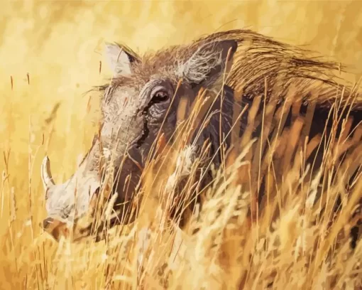 Common Warthog Diamond Painting