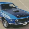 Dark Blue 60s Mustang Diamond Painting