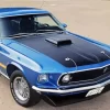 Dark Blue 60s Mustang Diamond Painting