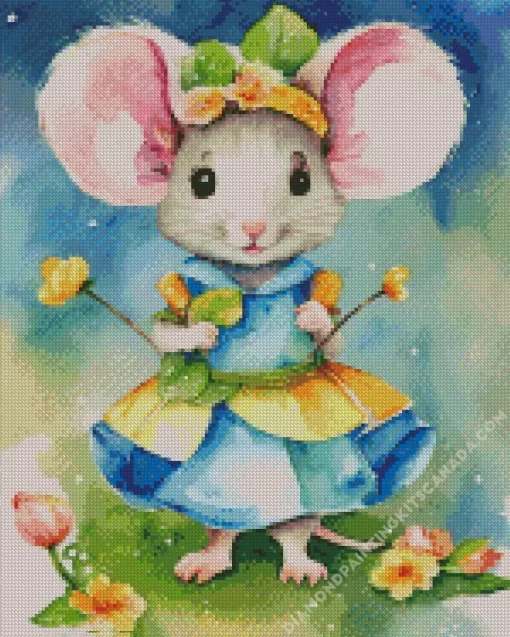 Fairytale Mouse Princess Diamond Painting