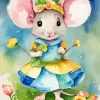 Fairytale Mouse Princess Diamond Painting