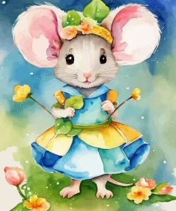 Fairytale Mouse Princess Diamond Painting