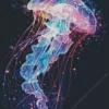 Galaxy Blue And Pink Jellyfish Diamond Painting