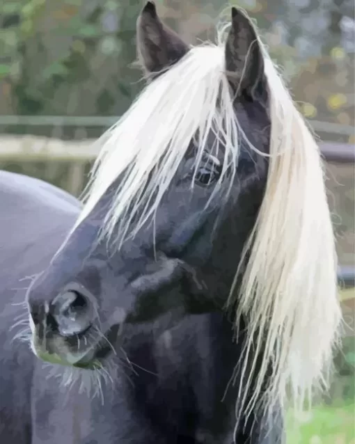 Horse With Blond Hair Diamond Painting