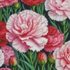 Pink And Red Blooming Carnation Diamond Painting