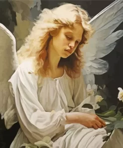 Sad Blonde Angel Diamond Painting