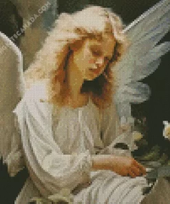 Sad Blonde Angel Diamond Painting