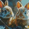 Two Blonde Bunnies Diamond Painting