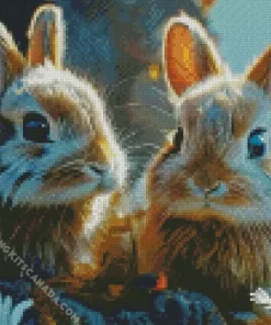 Two Blonde Bunnies Diamond Painting