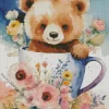 Aesthetic Flowers And Teddy Bear Diamond Painting