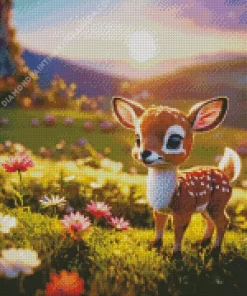 Baby Key Deer Diamond Painting