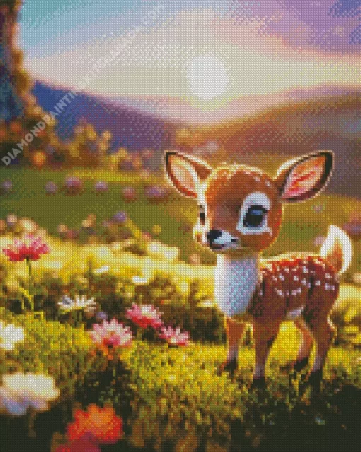 Baby Key Deer Diamond Painting