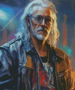 Badass Old Man Diamond Painting