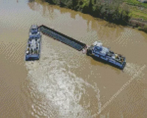 Barge Ship Diamond Painting