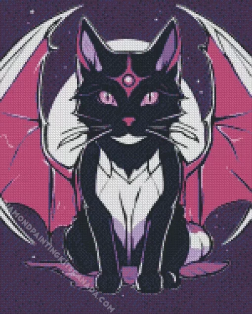 Bat and Cat Diamond Painting