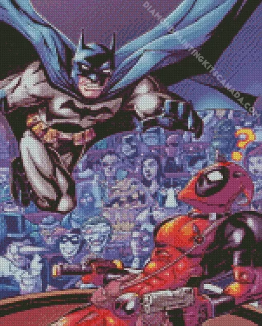 Batman And Deadpool Diamond Painting