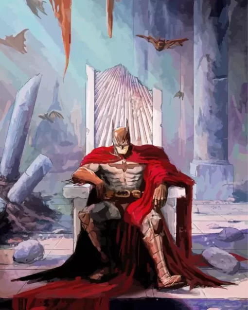 Batman On A Throne Diamond Painting