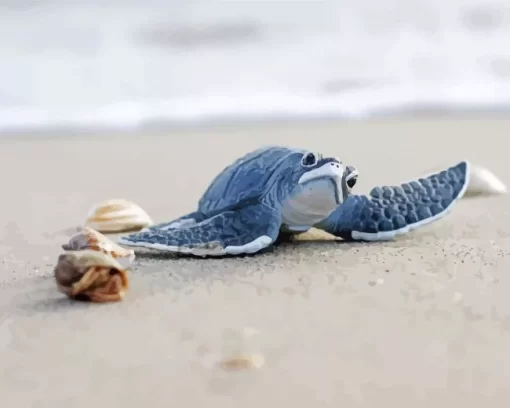 Beach With Turtle Diamond Painting