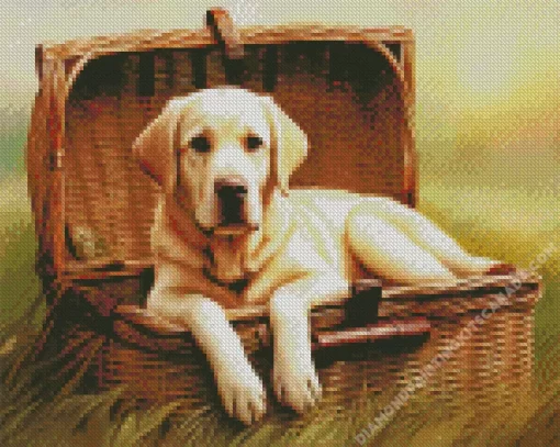 Blonde Labrador Diamond Painting