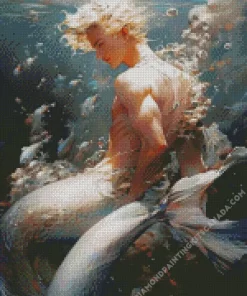 Blonde Merman Diamond Painting