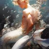 Blonde Merman Diamond Painting