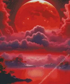 Blood Moon Art Diamond Painting