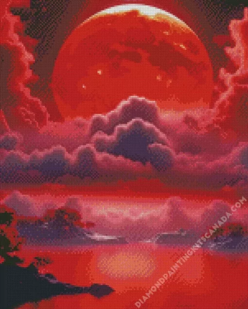 Blood Moon Art Diamond Painting