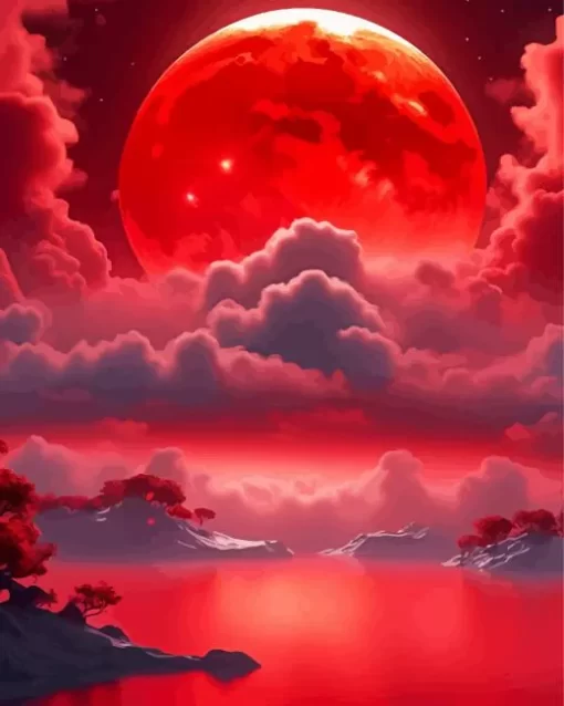 Blood Moon Art Diamond Painting