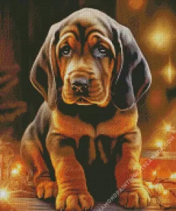 Bloodhound Puppy Diamond Painting