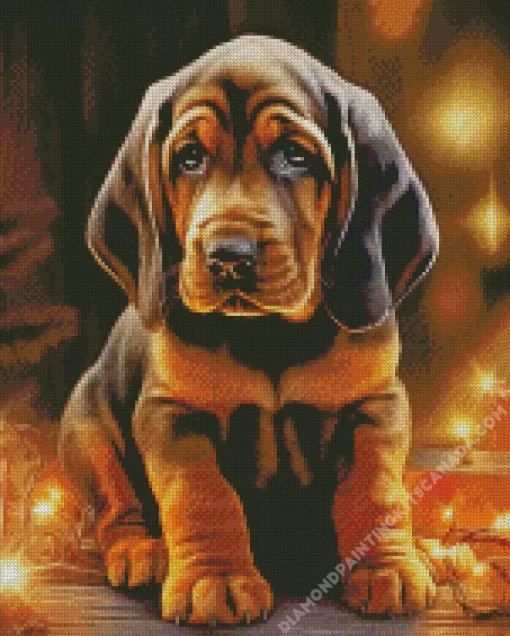 Bloodhound Puppy Diamond Painting