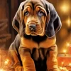 Bloodhound Puppy Diamond Painting