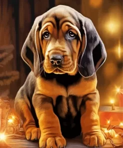 Bloodhound Puppy Diamond Painting