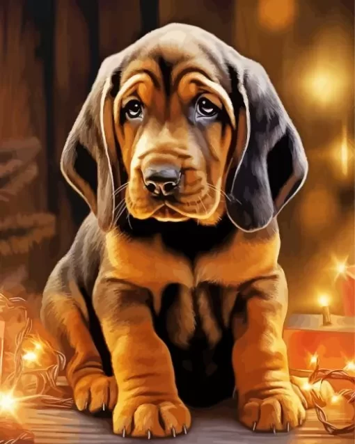 Bloodhound Puppy Diamond Painting